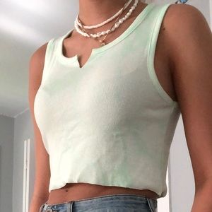 Tie dyed green tank top!